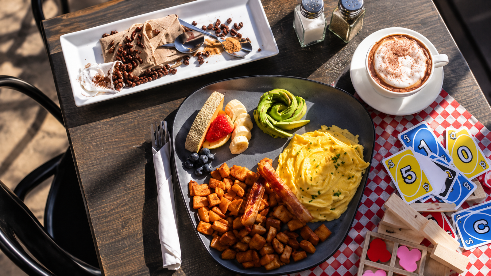 Eggs Benedict and coffee at Bobby's Breakfast Cafe & Bar in Toronto